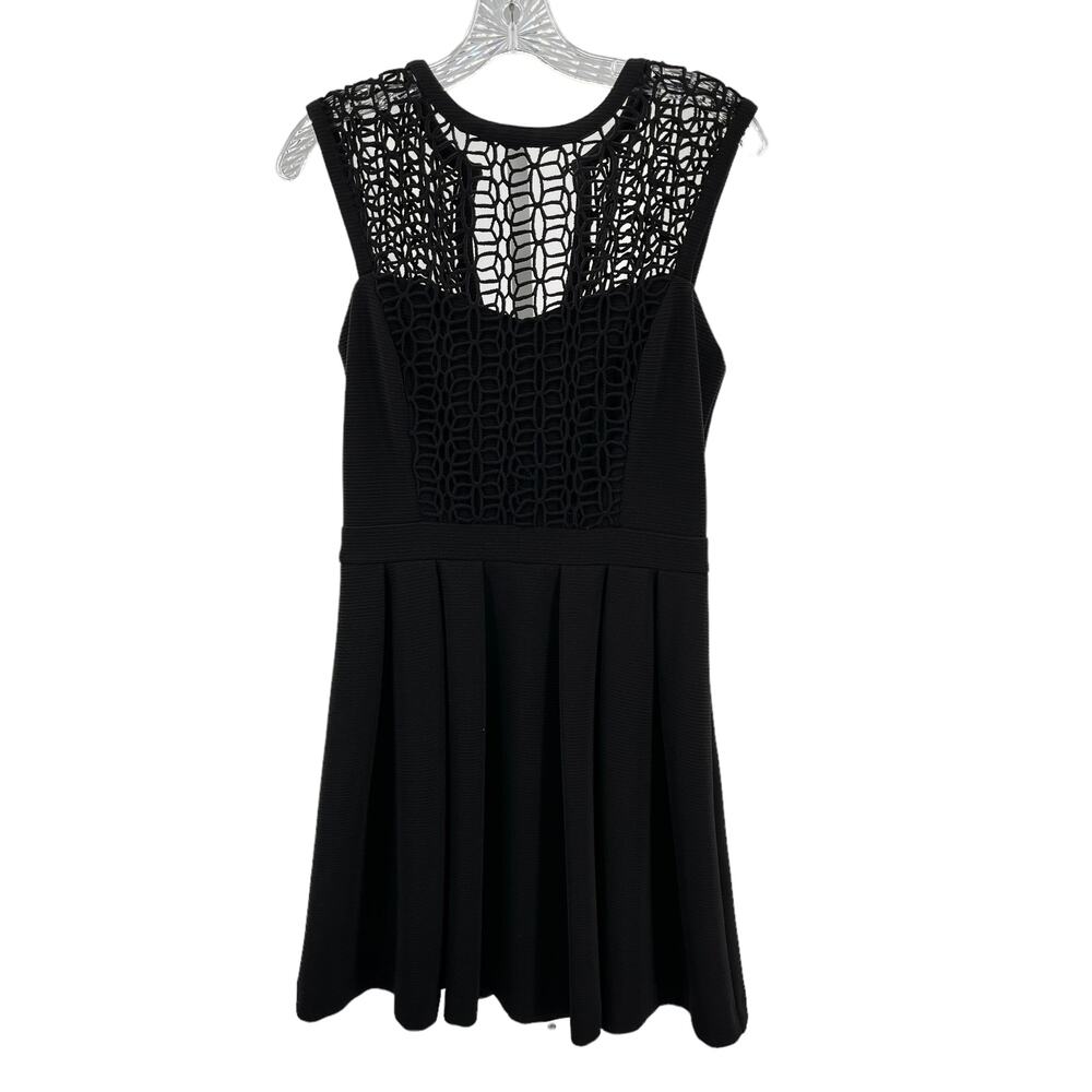 Pink Martini Black Lace Bodice Sleeveless Party Fit & Flare Dress Women Sz S